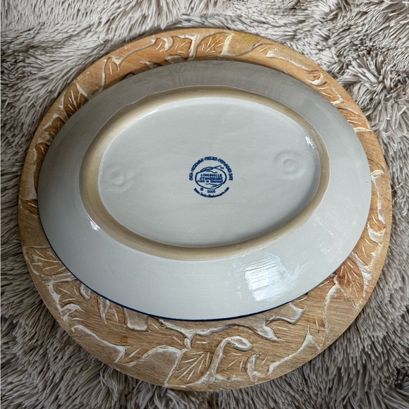 RARE VINTAGE LOUISVILLE POTTERY SNOWMAN SERVING PLATTER LIKE NEW - Picture 8 of 8